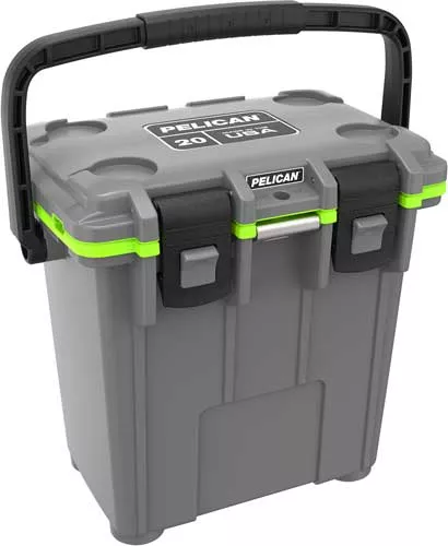 PELICAN COOLERS IM 20 QUART – ELITE DKGRAY/GREEN LEG CUT OUT