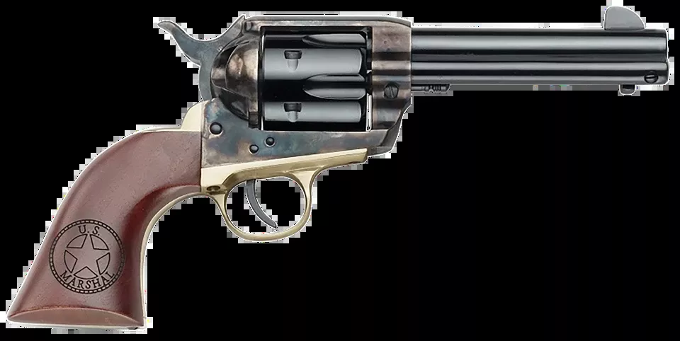 Pietta 1873 Great Western II U.S. Marshal .357 Mag, 4.75" Blued Barrel, Case Hardened, Walnut Grip