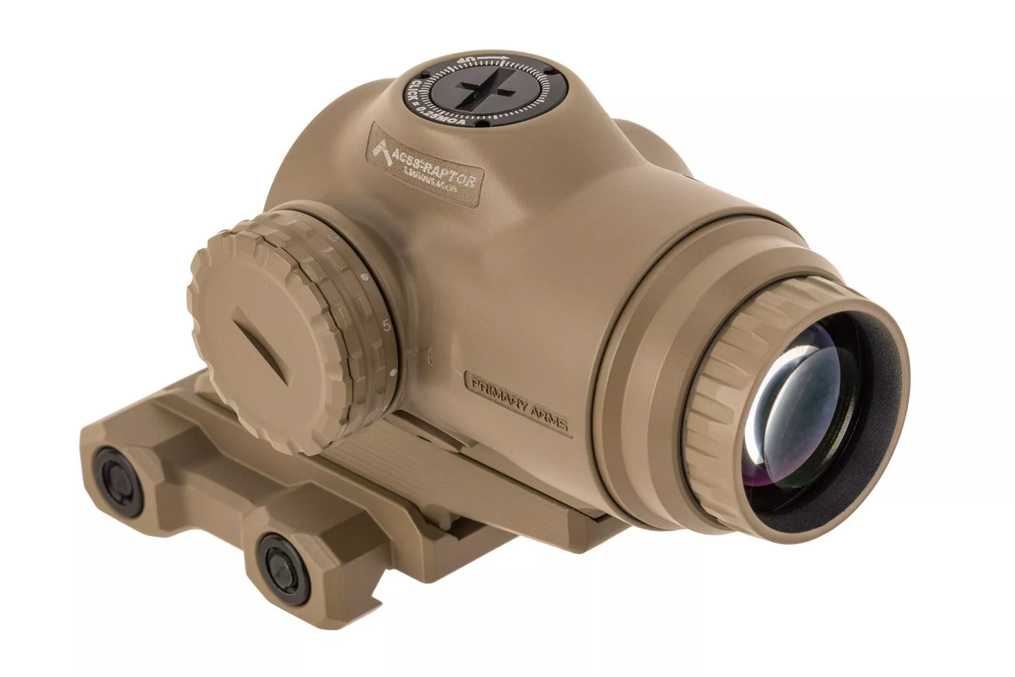 Primary Arms SLx 3X MicroPrism™ Scope – Red Illuminated ACSS Raptor Reticle – 5.56/ .308 – Yard