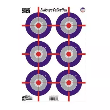 Pro-Shot Splatter Shot 12″ x 18″ Multi-Bullseye Target Heavy Tag Paper 8 Pack