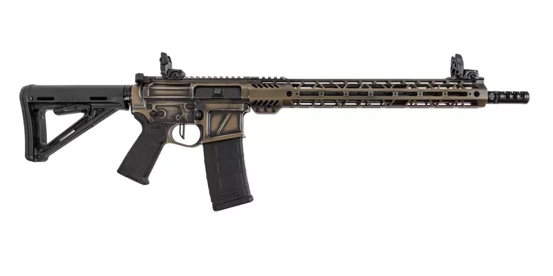 PSA Custom Billet 5.56 NATO 16″ Nitride 15″ MLOK Rifle w/ 3.5lb Flat FCG – Battle Coyote