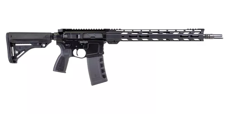 PSA “Sabre” Billet 16″ 5.56 Nitride 15″ Knurled Slant Rail and Sabre Furniture
