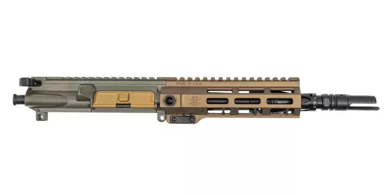 PSA “Sabre” Forged 8.5″ Nitride .300 Black out Moss Green Upper, RAL 8000 D/C. and Burnt Bronze Rail