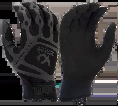 Pyramex Safety Products Venture Gear Tactical Compression Fit Training Gloves Black Large
