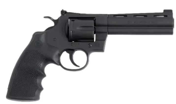 Python .357 MAG 5″ Trit Blued/BLK Hogue 6RD