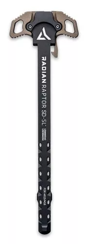 Radian Weapons R0280 Raptor SD-SL Ambi Charging Handle, Radian Brown, Slim Line Handles, Gas Ported Shaft, Fits Mil-Spec AR-15/M16 Platform