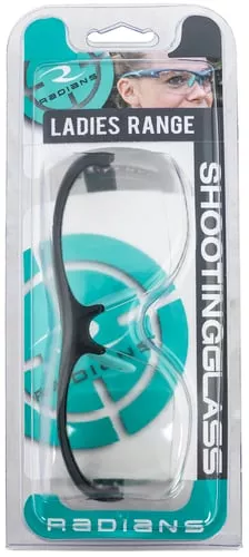 Radians Ladies Range Shooting Glasses Aqua & Charcoal with Clear Lens
