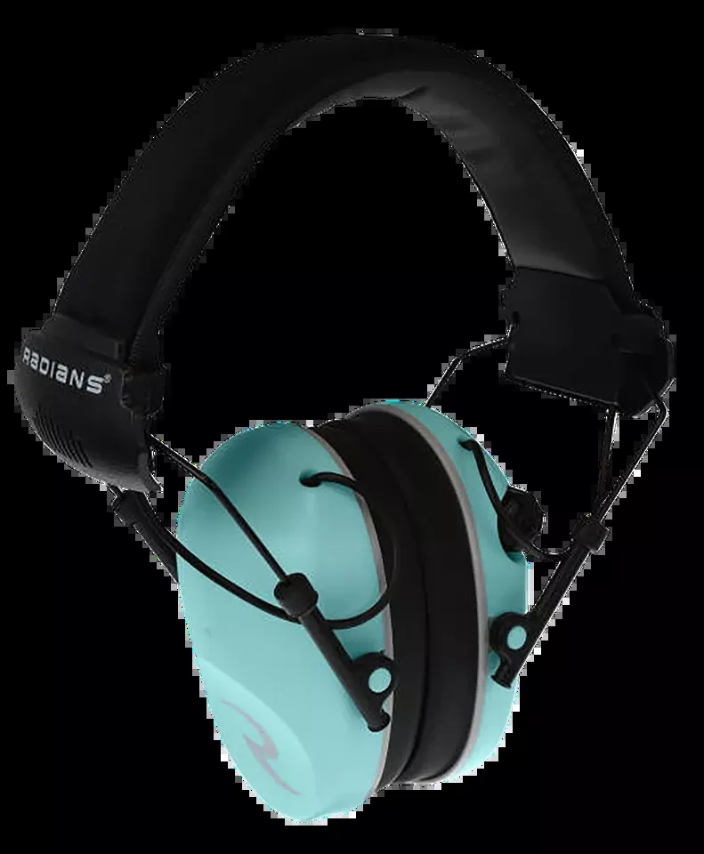 Radians R3220ECS Dual Mic Electronic Ear Muffs, 23 dB, Aqua Blue