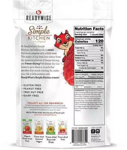 Readywise Simple Kitchen Raspberries & Brownie Bites - 2 Oz