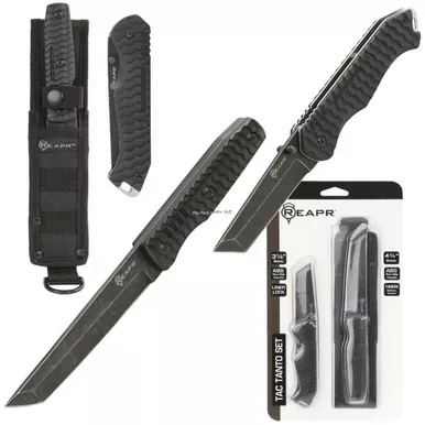 Reapr Tac Tanto Fixed Blade 4.75″ and Folding Blade 3.25″ 2pc. Knife Set