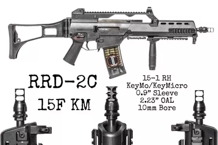 Recoil Reduction Device 2 Port Comp 15F KeyMount (Keymo)M15X1