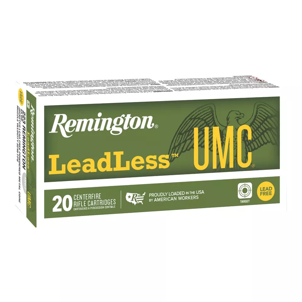 REM UMC 9MM 100GR Lead-Free Ammunition - 50 Rounds per Box, 500 Rounds per Case