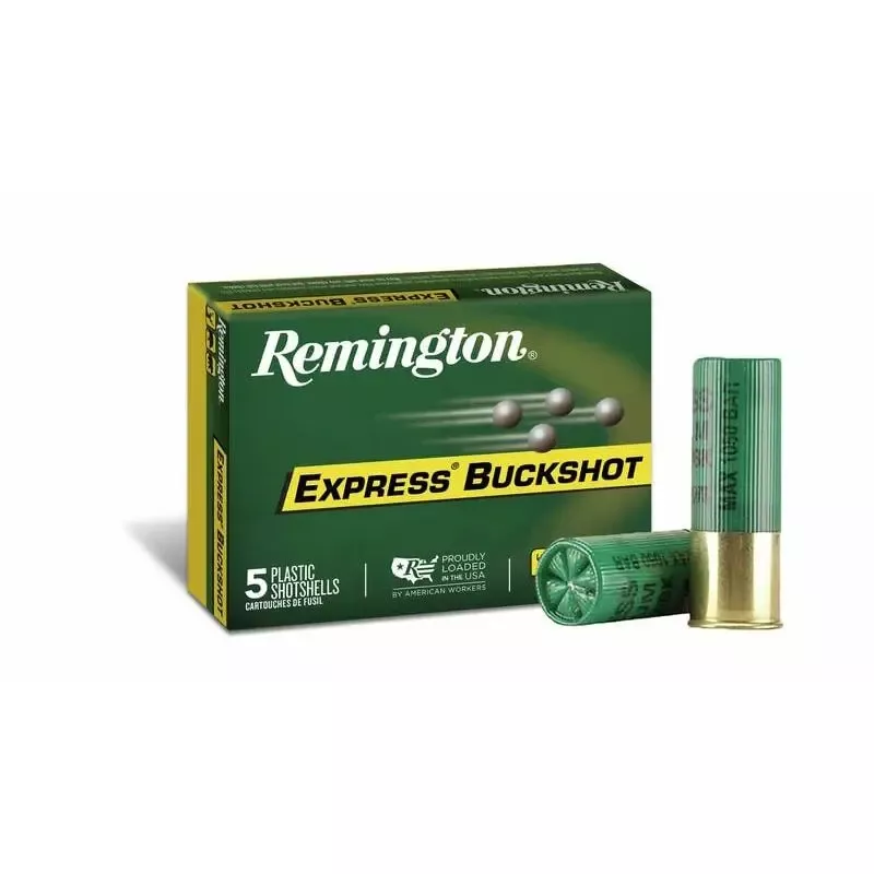 Remington Express Buckshot Shotgun Ammo 12ga 2 3/4″ 12 plts #0 1275 fps 250/ct Case (50-5/ct)