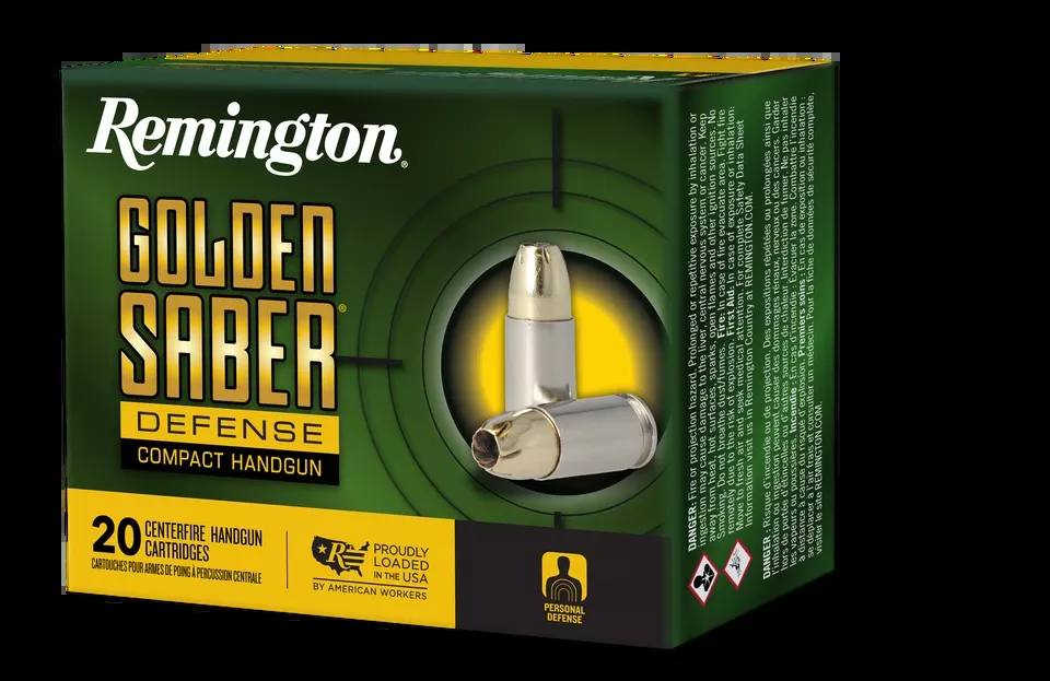 Remington Golden Saber Defense 9mm Luger 124gr JHP Ammo - 20/Box