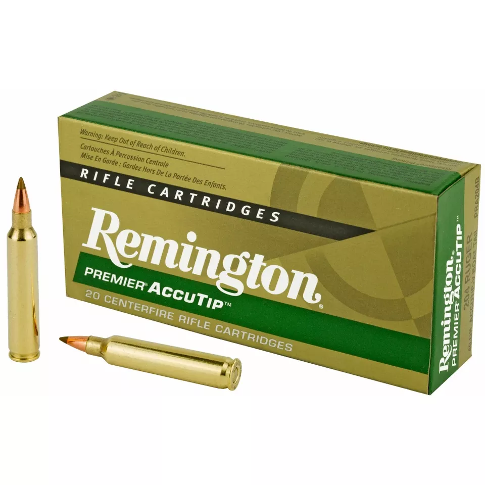 Remington Premier AccuTip 204 Ruger 40 Grain Ammunition, 20 Rounds per Box, 200 Rounds per Case