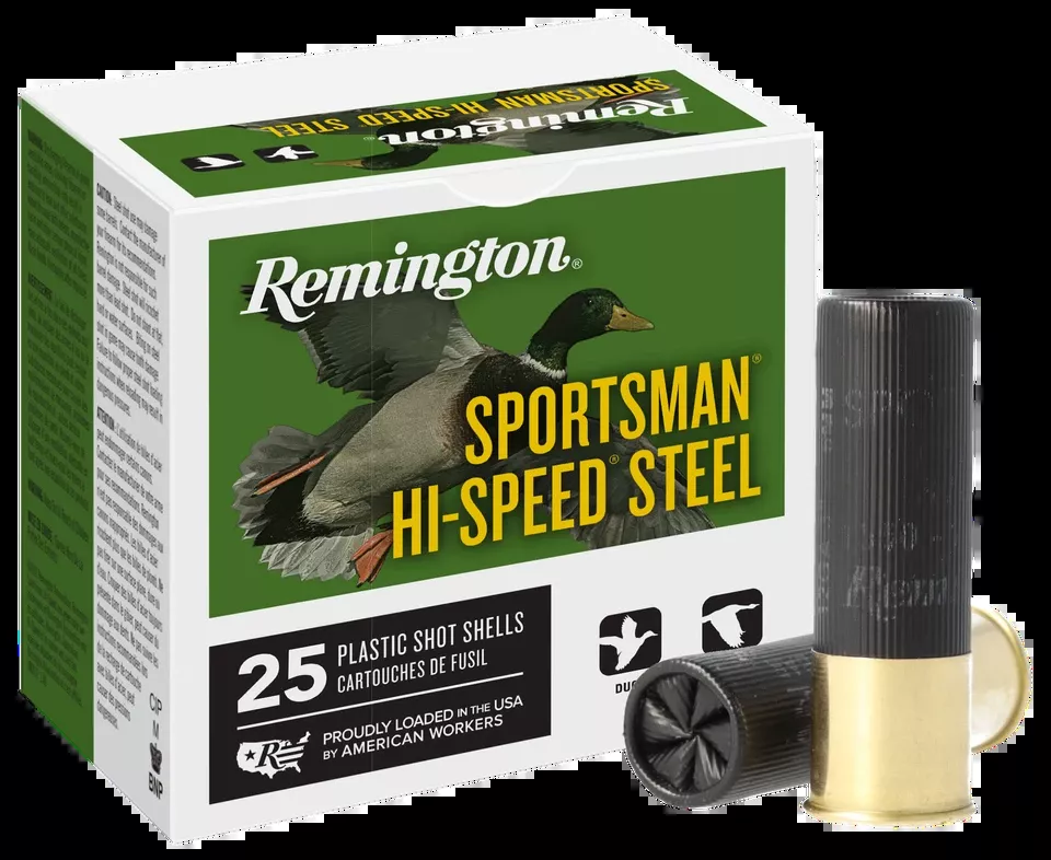 Remington Sportsman Hi-Speed Steel 12 Gauge Shotgun Shells - 25 Rounds