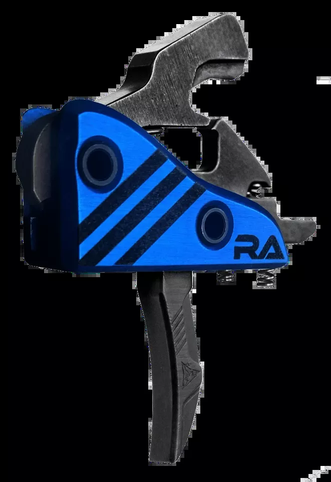 Rise Armament RA524DEFENSE Blitz Defense Hybrid Trigger for AR-Platform, 4.50 lbs Draw Weight, Blue Housing & Black Trigger, Includes Pins