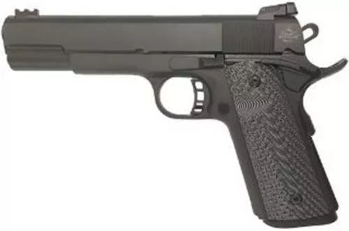 Rock Island Armory M1911-A1 Single Action Semi-Automatic Pistol 9mm Luger 5" Barrel (1)-10Rd Magazine MPS1 Adjustable Rear, Fiber Optic Front Sights G10 Grips Black Parkerized Finish