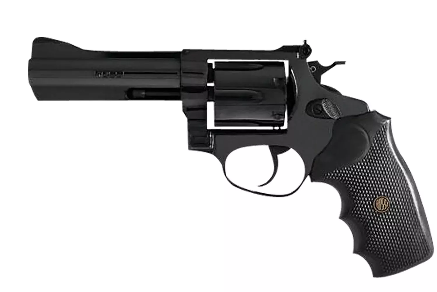 Rossi 2-RM661 RM66Medium Frame 38 Special +P/357 Mag 6 Shot, 6″ Black Stainless Steel Barrel, Cylinder & Frame, Black Textured Rubber Grip, Hammer Block Safety, Exposed Hammer