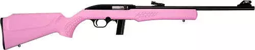 Rossi RS22 Semi-Automatic Rifle 22 Long Rifle 18" Barrel (1)-10Rd Magazine Pink Synthetic Stock Matte Black Finish