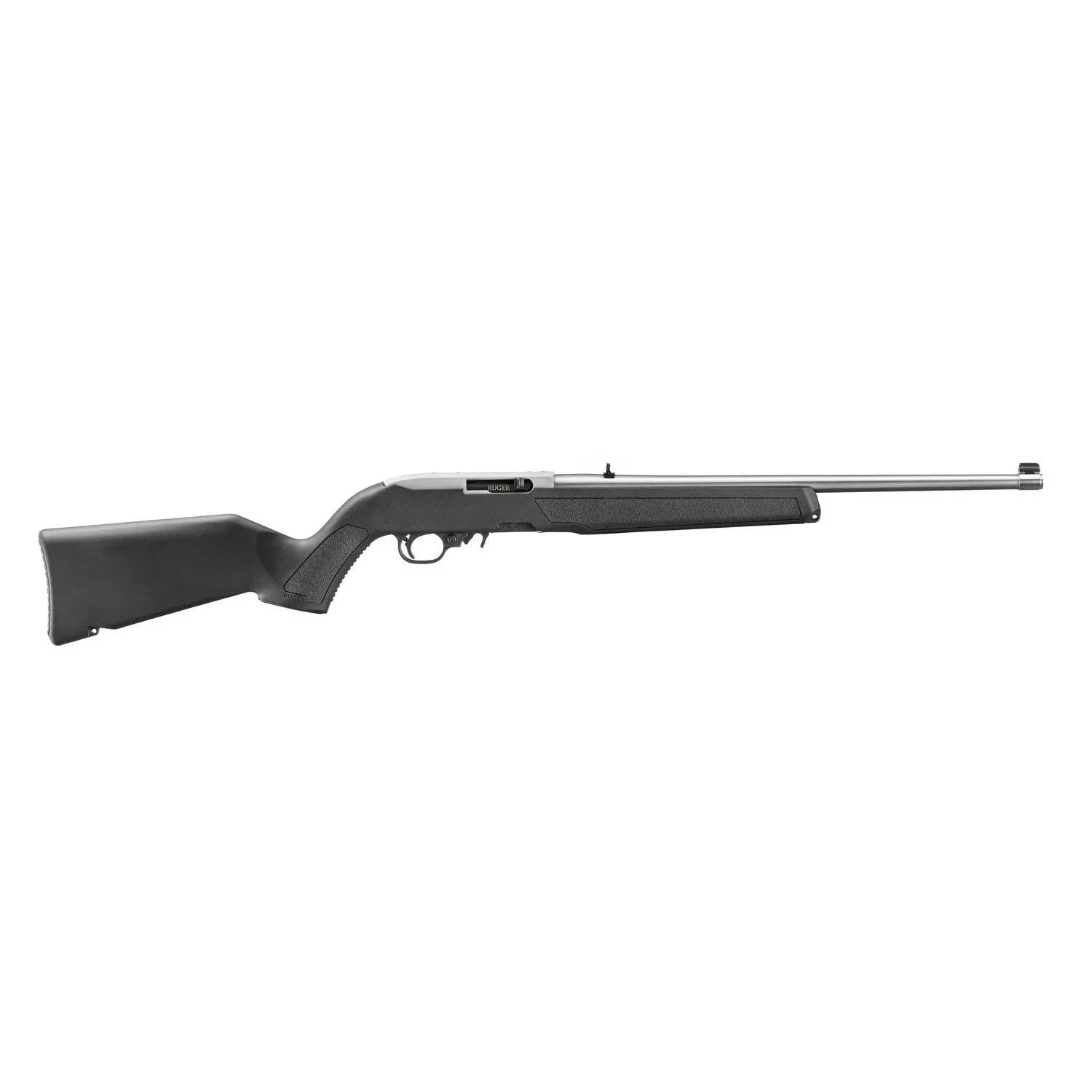Ruger 10/22 Satin Black Carbine .22 LR 10rd Magazine(1) 18.5″ Stainless Barrel Synthetic Stock BX Trigger Gold Bead Front Sight