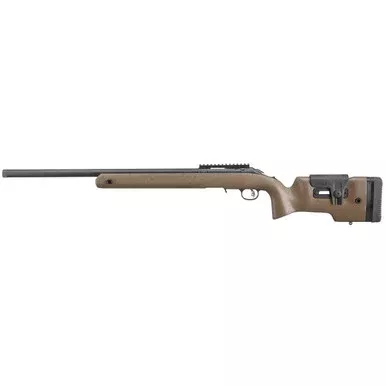 Ruger American Rimfire Target Rifle 22 LR 10-Round Magazine 22″ Barrel Black/Brown Stock