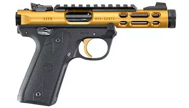 Ruger Mark IV 22/45 Lite .22 LR Pistol 4.4″ Barrel 10+1 Rounds Gold