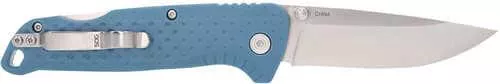 S.O.G SOG13110343 Adventure Lb 3.50" Folding Drop Point Plain Satin 5Cr13MoV SS Blade, FALSErdic Blue Textured Grn Handle