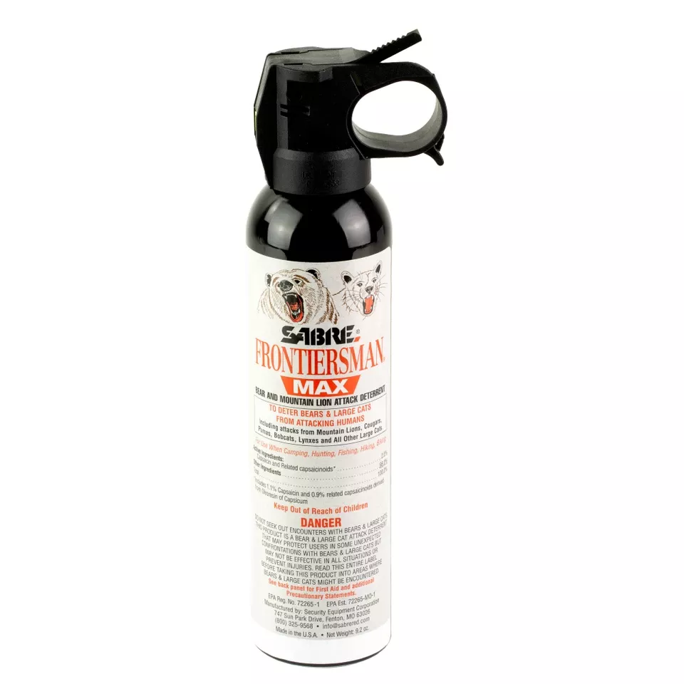 SABRE 9.2oz Bear and Mountain Lion Defense Spray - Black