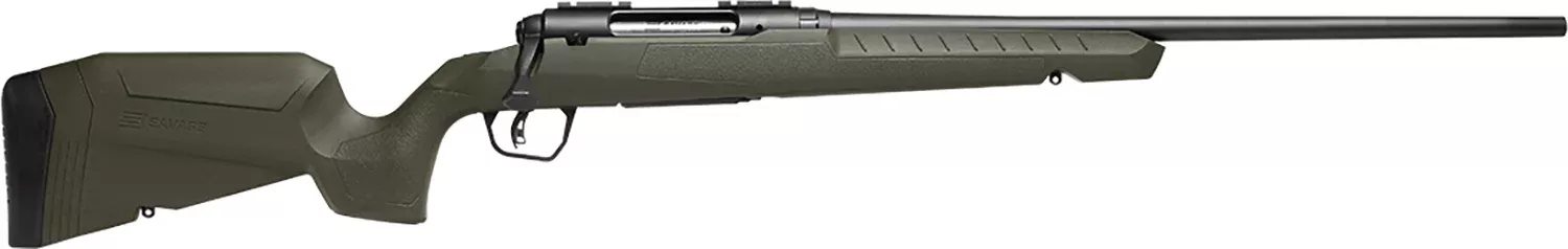 Savage Arms 32039 Axis 2243 Win 4+1 22″ Matte Black Sporter Barrel, Matte Black Drilled & Tapped Steel Receiver, Fixed Green Synthetic Stock, Right Hand