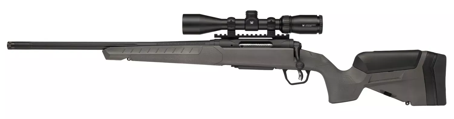 Savage Arms 32494 110 Trailblazer 7mm PRC 2+1 22″ Fluted Barrel, Flat Dark Gray Adj LOP Synthetic Stock, Left Hand