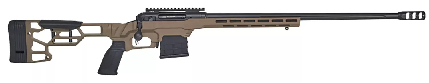Savage Arms 57565 110 Precision 300 Win Mag 5+1 24″, Matte Black Rec/Barrel, Flat Dark Earth Cerakote MDT LSS XL Chassis, Polymer Grip
