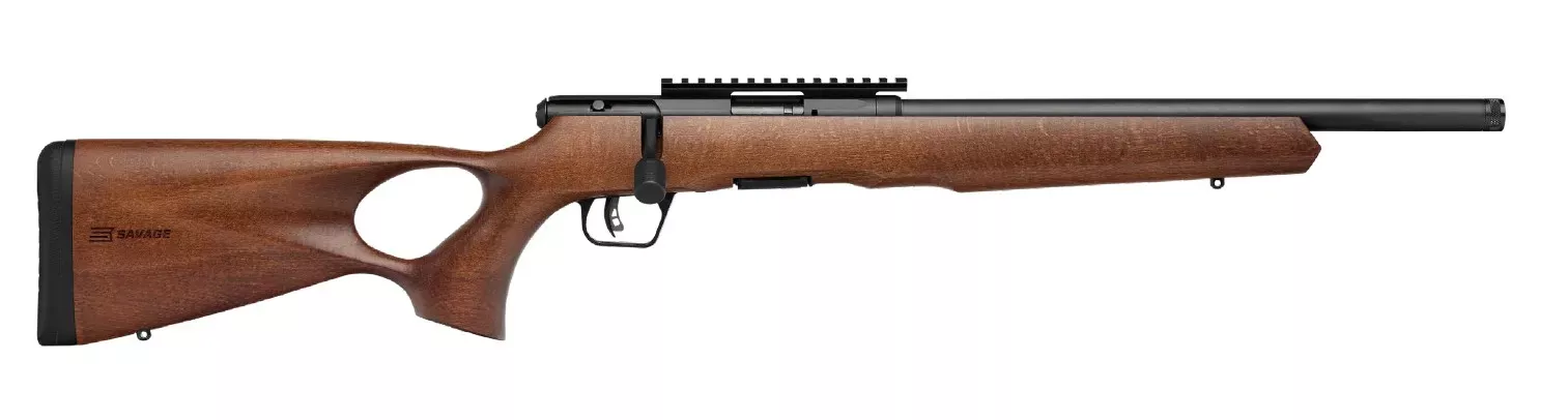 Savage Arms B17 17HMR BLK/wood 18″ Thd