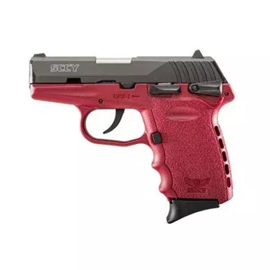 SCCY CPX-1 9mm Luger Pistol 3.1″ Barrel 10+1 Round Black Nitride Slide Crimson Frame