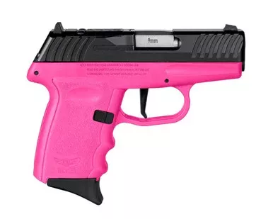 SCCY DVG-1 9mm Luger Pistol 3.1″ Barrel 10+1 Round Black Slide Pink Frame (Red Dot Ready)