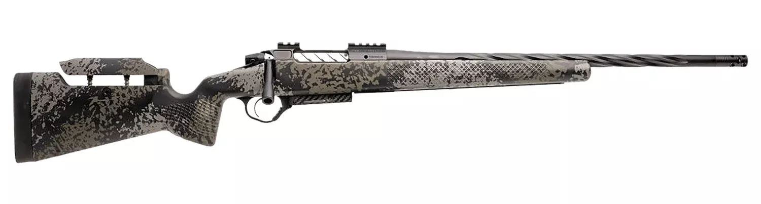 Seekins Precision 0011710245-F Havak PH3 277 Fury 20″ Black Fluted Threaded Barrel Black Picatinny Rail Receiver Mountain Shadow Camo Adj Cheek Riser Synthetic Stock