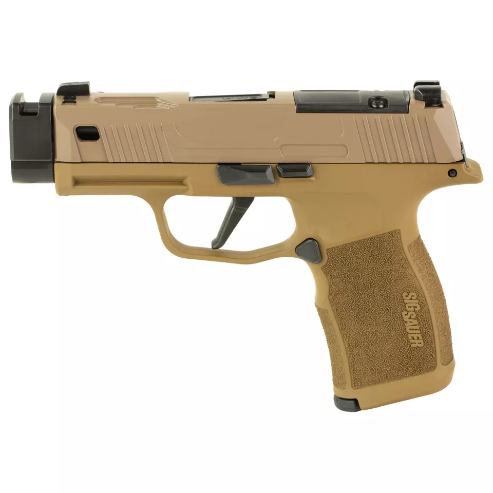 SIG P365X 9mm Pistol, 3.7" Barrel, 12-Round Capacity, Black/Tan Finish