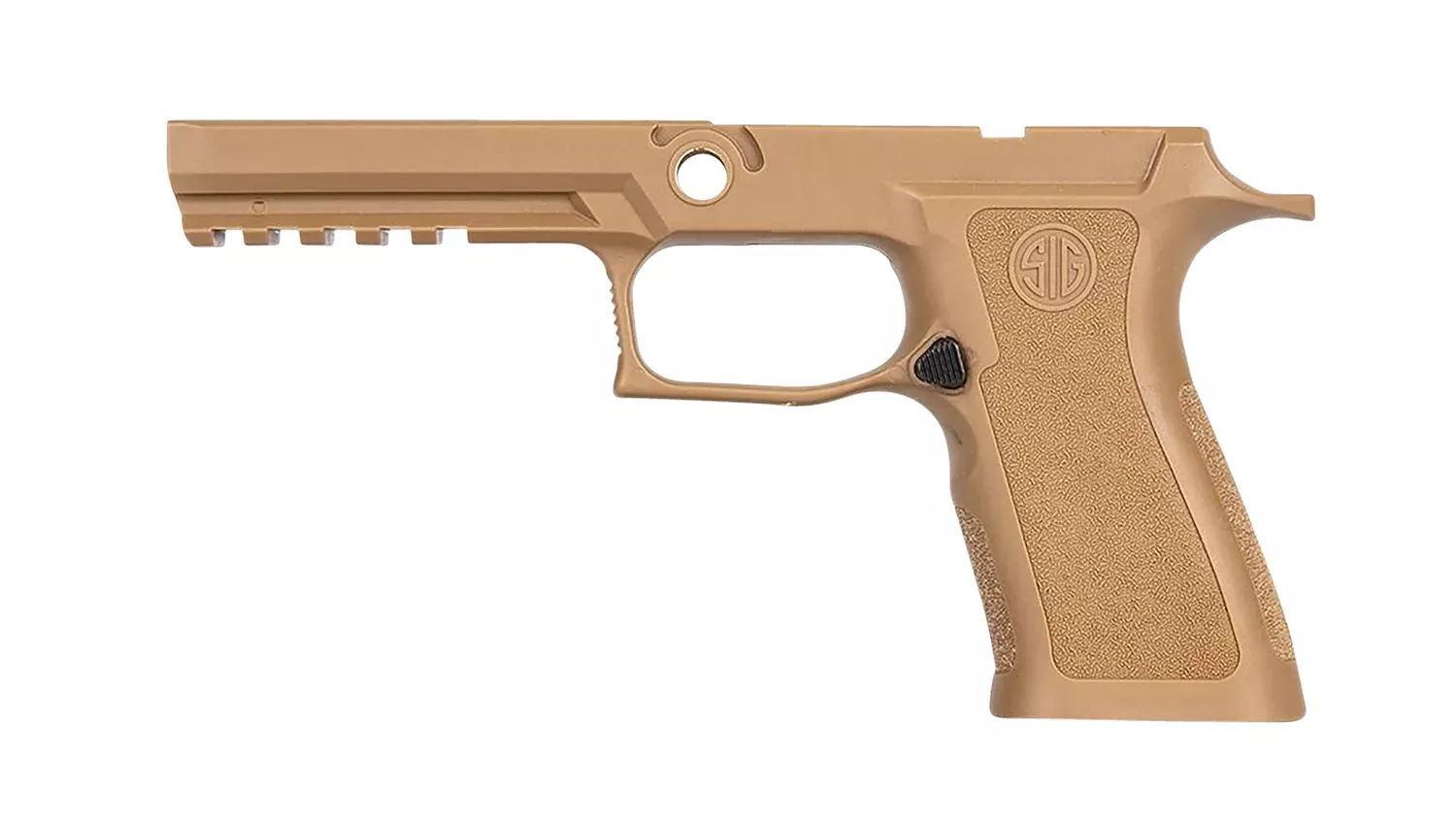 Sig Sauer GRIPMODXF943MCOY P320 Grip Module X-Series (Medium Size Module), 9mm Luger/40 S&W/357 Sig, Coyote Polymer, Fits Full Size Sig P320 (4.70″)