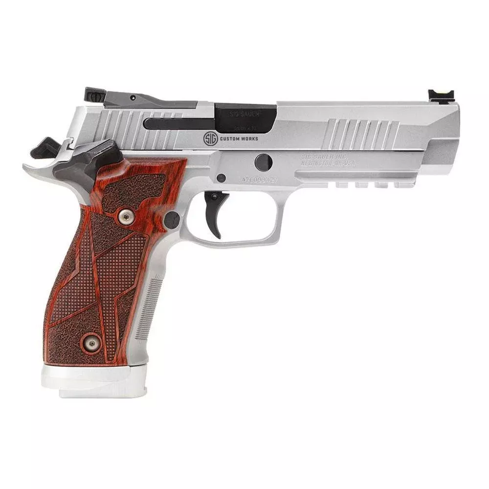 Sig Sauer P226 XFive Handgun 9mm Luger 10rd Magazines (3) 5″ Barrel Silver with Brown Grips