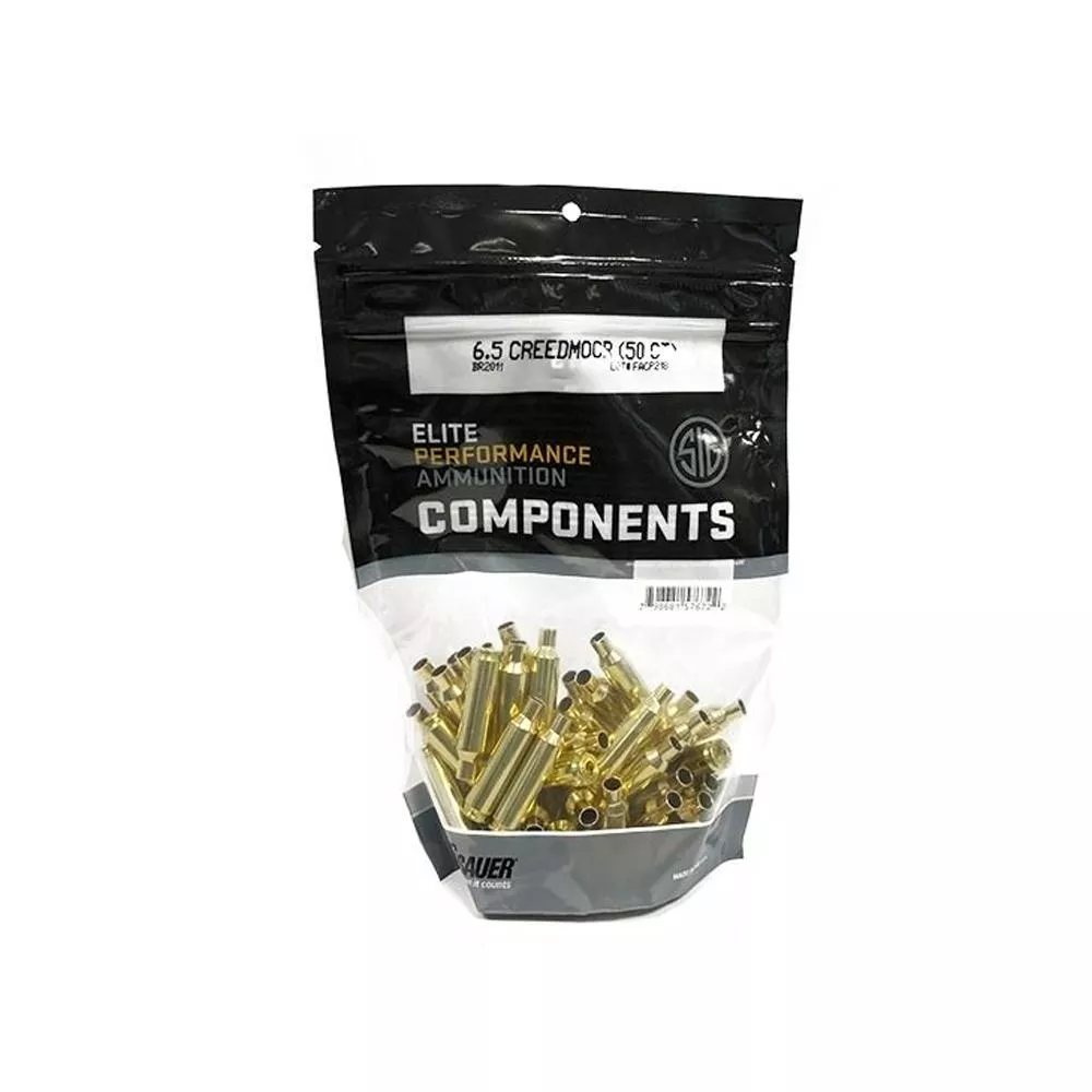 Sig Sauer Unprimed Brass Rifle Cartridge Cases 6mm Creedmoor 50/ct