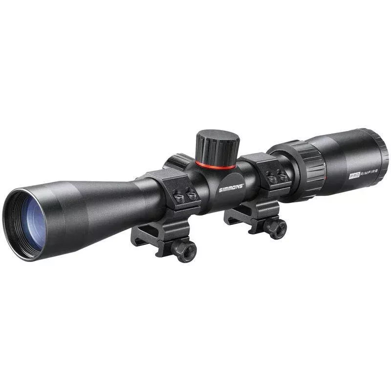 Simmons Pro Target Rimfire Rifle Scope 3-9x32mm 1″ SFP .22 Dropzone with Weaver Style Rings