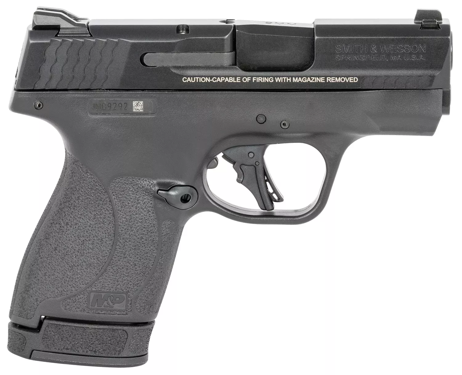 Smith & Wesson 13248 M&P Shield Plus Micro-Compact Frame 9mm Luger 10+1/13+1, 3.10″ Black Armornite Stainless Steel Barrel & Serrated Slide, Matte Black Polymer Frame,No Safety