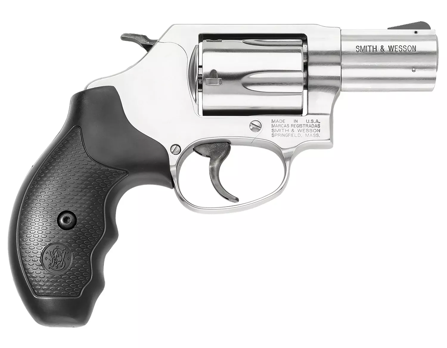 Smith & Wesson 162420 Model 60357 Mag or 38 S&W Spl +P 5 Shot 2.12″ Stainless Steel Barrel/Cylinder, Satin Finish Stainless Steel J-Frame, Exposed Hammer