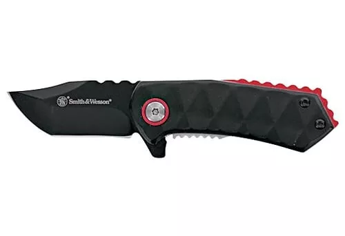 Smith & Wesson 24/7 Spring Assisted Folding Knife 1-9/10″ Clip Point Blade Black