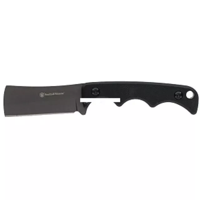 Smith & Wesson H.R.T. Cleaver Neck Fixed Knife 2 Cleaver Blade Black with Nylon Sheath