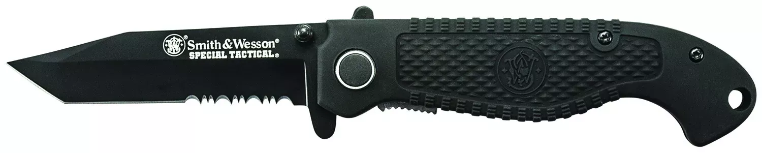 Smith & Wesson Knives CKTACBSCP Special Tactical 3.50″ Folding Part Serrated Stainless Steel Blade 4.60″ Black