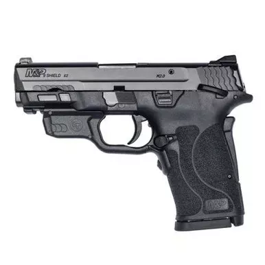 Smith & Wesson M&P 9 Shield EZ 9mm Luger Pistol 3.675″ Barrel 8+1 Round Used (Manual Thumb Safety, Grip Safety, Crimson Trace Red Laserguard)