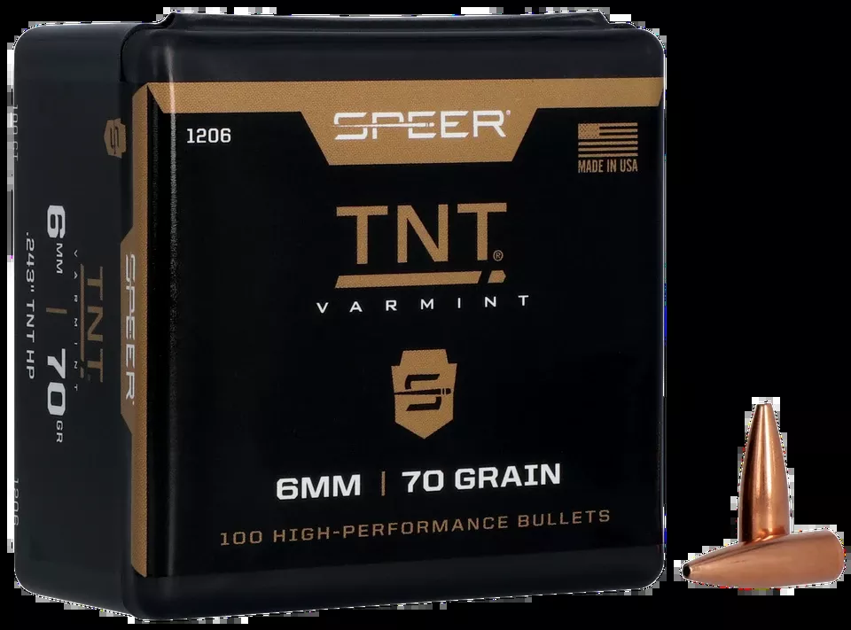 Speer 1206 TNT 6mm 70gr JHP - 100/Box, 5/Case