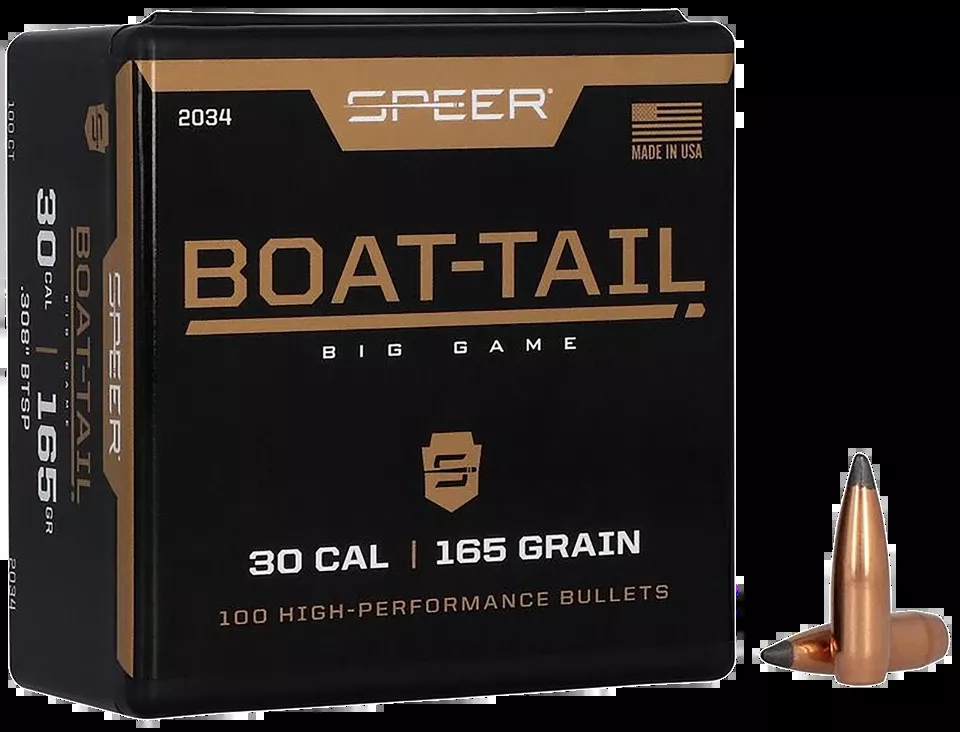 Speer 2034 .308 165 gr Spitzer Boat Tail Soft Point Bullet