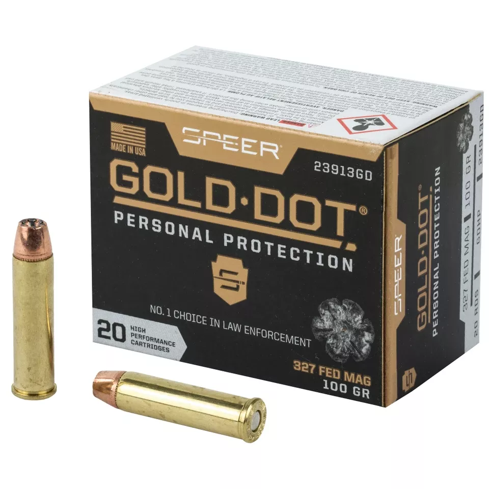 Speer Gold Dot .327 Federal 100 Grain Hollow Point Ammunition - 20 Rounds